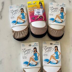 5 Packages (10 Pair) New Dream Soles Low Cut Foot Covers - Size Regular